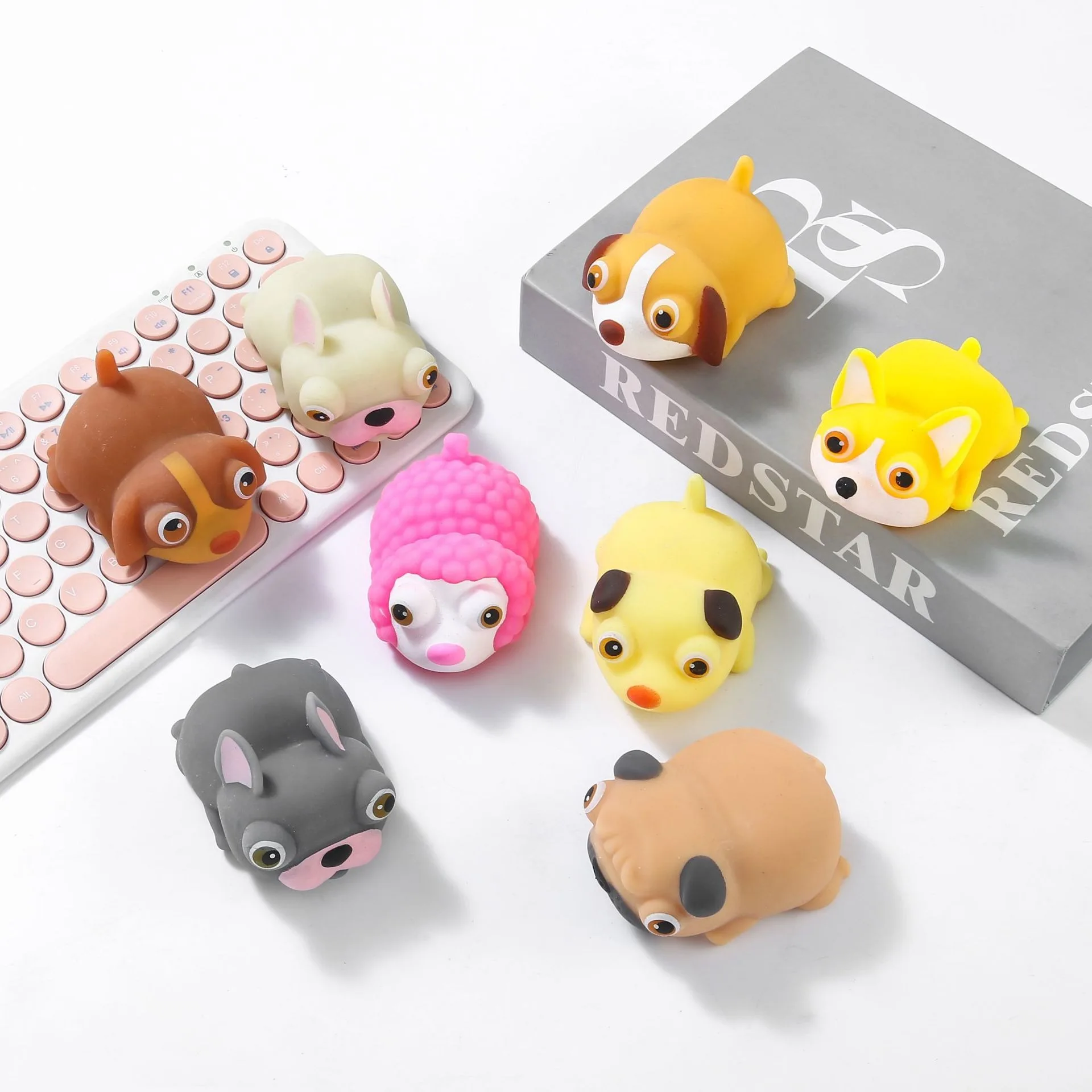 Cartoon Puppy Hond Mochi Squishy Speelgoed Zachte Zintuiglijke Stress Fidgets Speelgoed Anti-Stress Dier Nieuwigheid Speelgoed Feestartikelen Gift