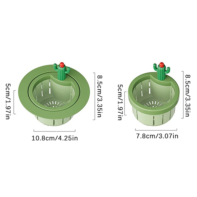 Cartoon Kaktus Design Küchen spüle Filter Boden ablauf Haars topper Bad fänger Spüle Sieb einfach zu reinigen Clog-Free Stopper