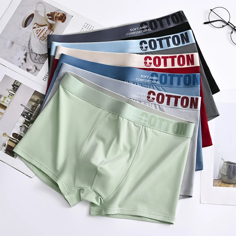 3 pcs Men Cotton Underwear Men\'s Underpants BoxerShorts Male Panties Comfort Male Boxers Male U-Convex Underwear