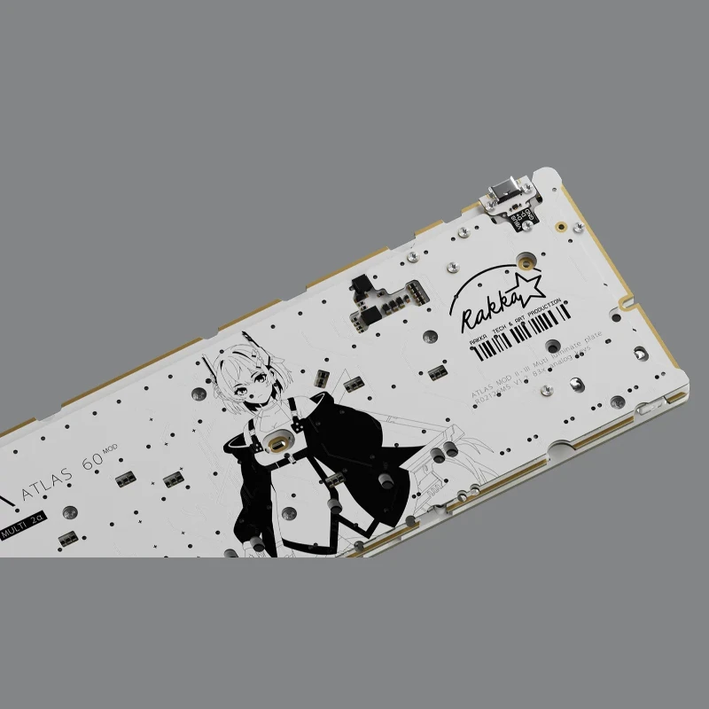 RAKKA Atlas 60 Mod Magnetic Switch PCB Kit Custom Original 625 RGB PCB Type-C Small Board Mobius Switch for Keyboard Accessories