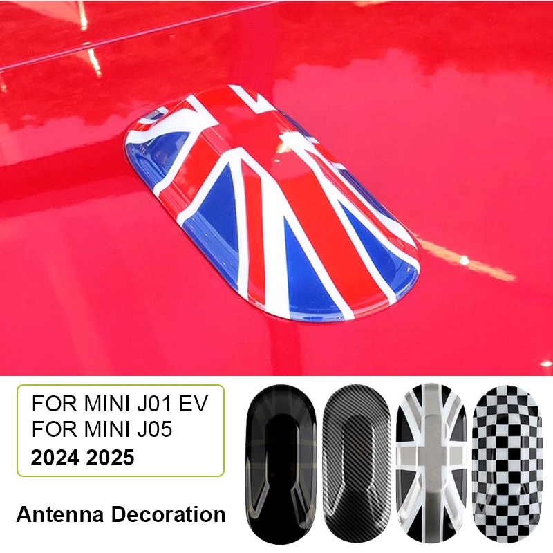 Car Exterior  Antenna Cover Sticker Trim for Mini Electric Cooper E SE J01 EV J05 Aceman JCW Union Jack Decoration Accessories