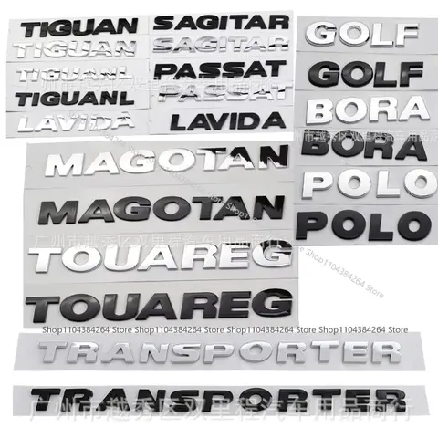 Insignia con emblema para maletero trasero de letras de coche, pegatina para VW Golf MK6 MK7 MK8 Polo Bora Lavida Transporter TIGUAN Touareg Passat Magotan