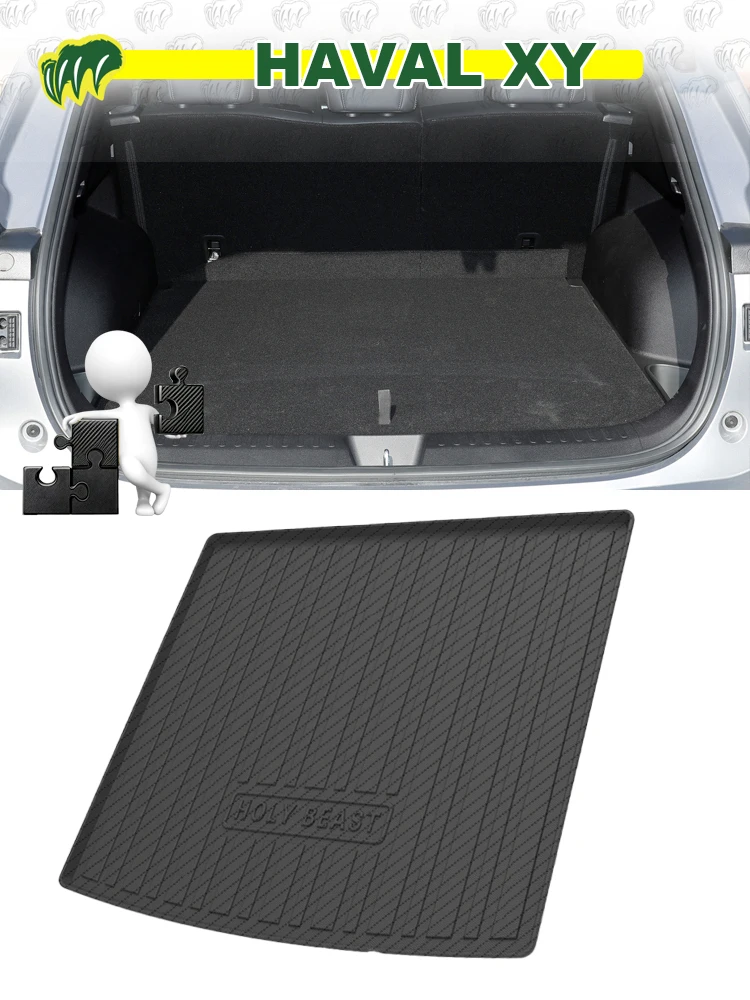 For HAVAL XY 2022 2023 Custom Fit Car Trunk Mat All Season Black Cargo Mat 3D Shaped Laser Measured Trunk Liners