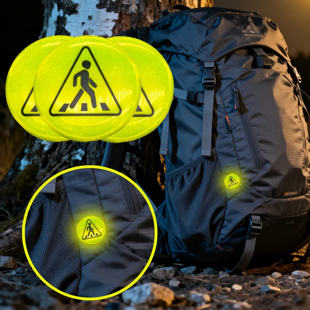 بروش دائري عاكس للضوء للرجال، قلادة حقيبة ظهر متعددة الاستخدامات للأنشطة الخارجية في الليل، هدايا صغيرة للنشاط