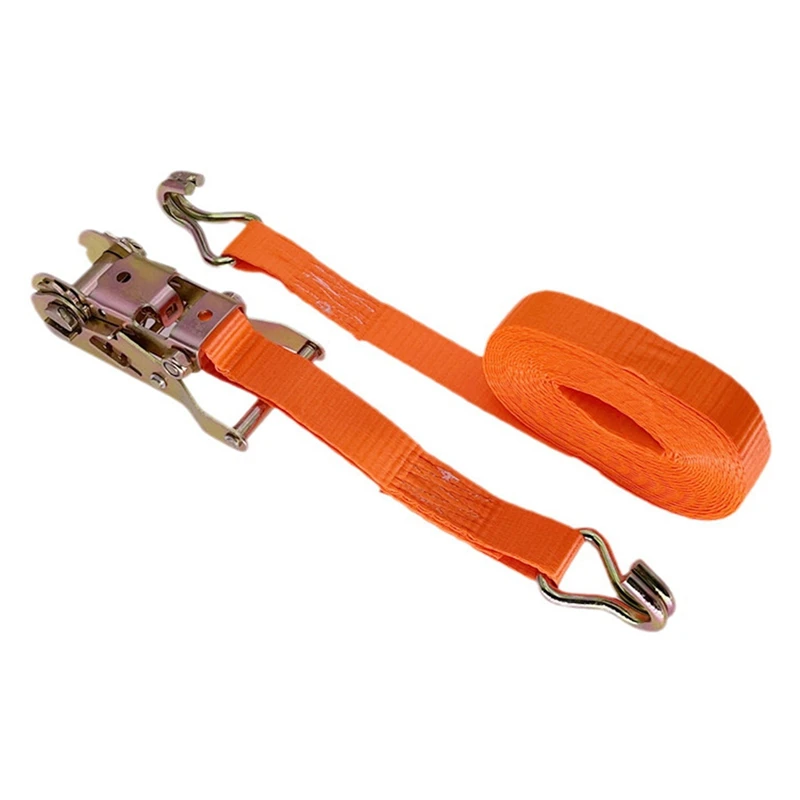 2PCS Portable Auto Luggage Trailer Ratchet Tie Down Strap Hook Brake Strap Binding Belt For Motorcycle Heavy-Duty 2021