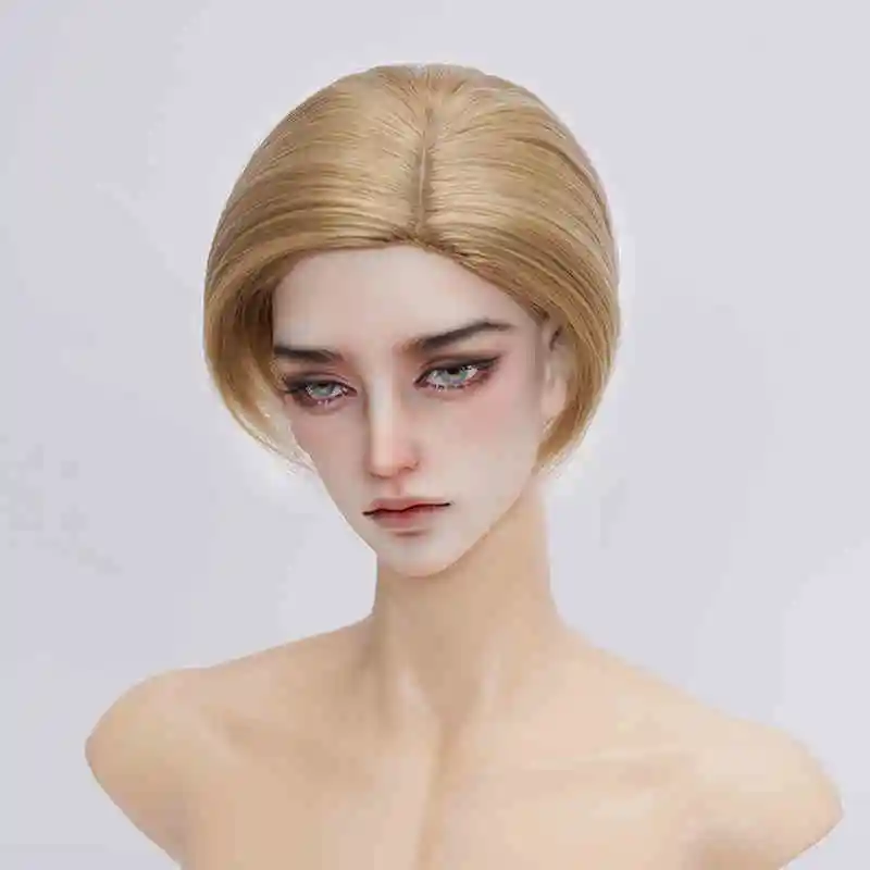 BJD doll wig suitable for 1/3 1/4 size wig soft silk partial part hook short hair doll accessories