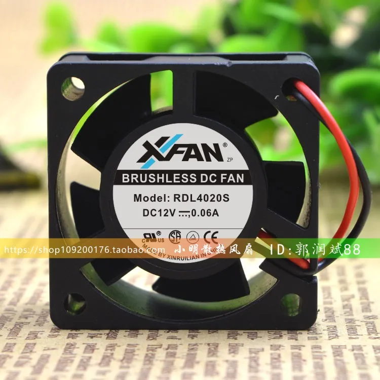 NUOVO ORIGINALE RDL4020S 12V 0.06A 4020 40*40*20mm VENTOLA DI RAFFREDDAMENTO