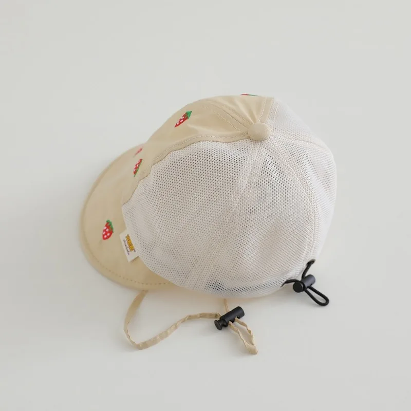 Baby Kids Summer Sun Hat 48-50cm 1-3 Years Breathable Mesh Fishing Hat Sweet Bucket Hat for Boys Girls UV Protection Cap Hats view 5