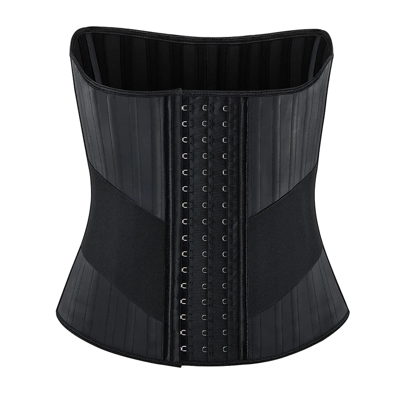 

Long Torso Latex Waist Trainer Corset Body Shapewear 25 Steel Bones Colombian Girdles Cincher Slimming Belly Sheath