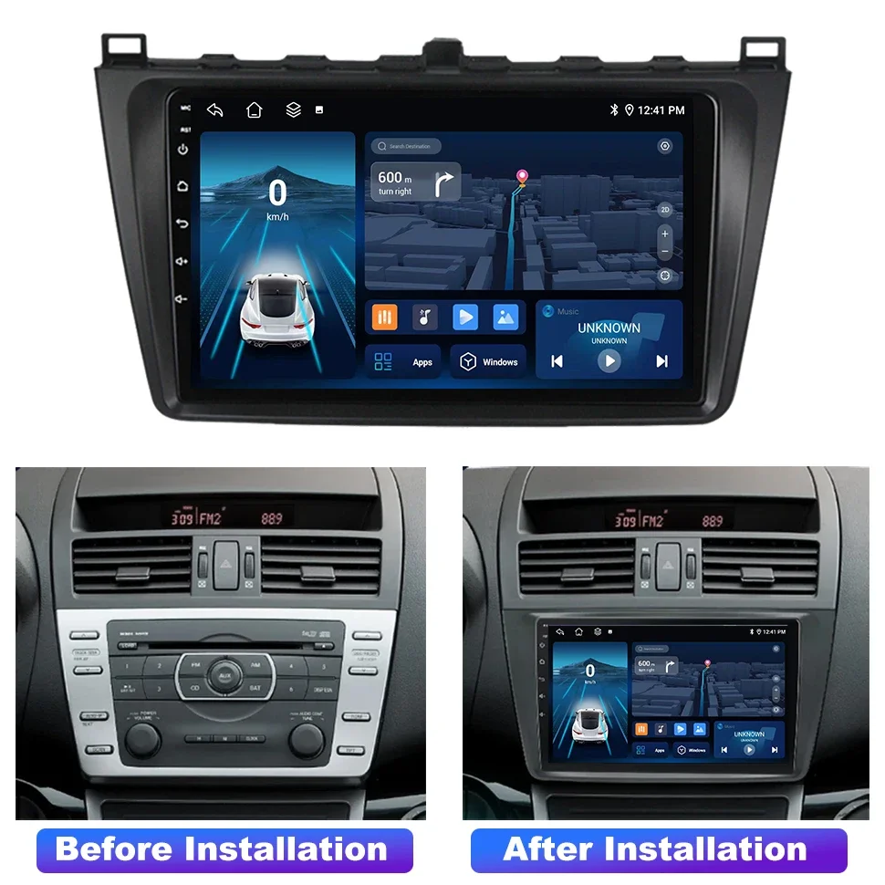 Android 2Din Car Radio for Mazda 6 GH 2007 - 2012 2Din CarPlay 8Core Navigation GPS WIFI Head Unit 4G Net FM Auto Smart Systems