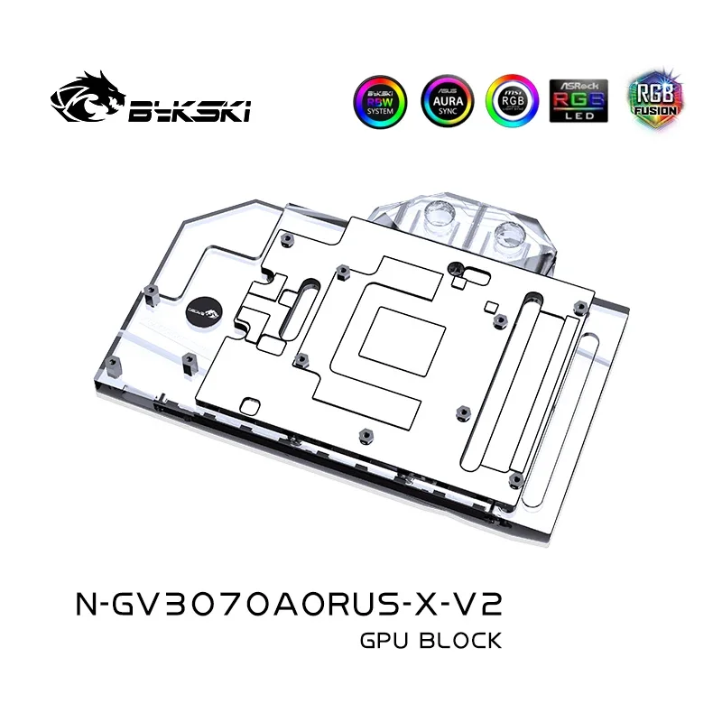 Bykski – bloc d'eau GPU pour GIGABYTE GeForce AORUS RTX3070 RTX3060Ti MASTER, carte graphique 8G, radiateur VGA, 12V/5V N-GV3070AORUS-X