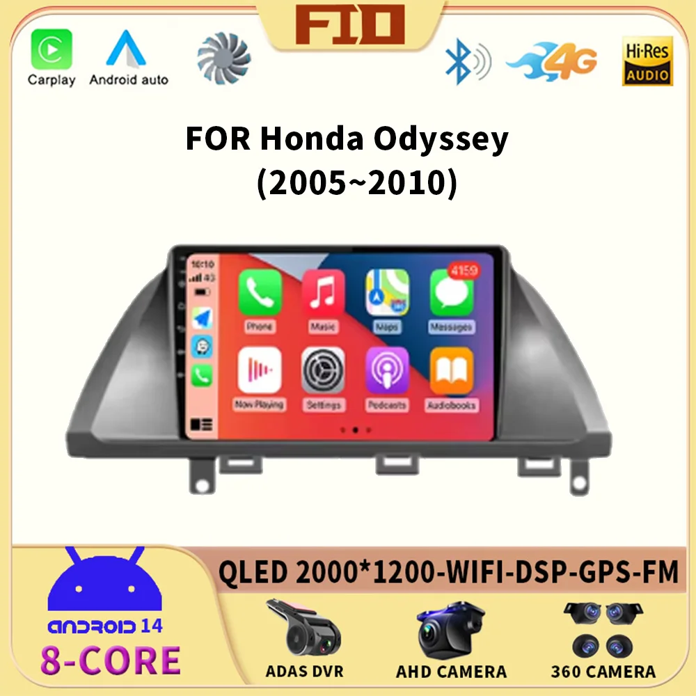 

Android 14 For Honda Odyssey 2005- 2010 Multimedia Navigation GPS Video Autoradio Player Car Stereo Carplay Monitor Radio Screen