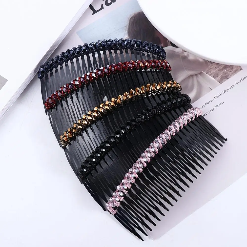 Eleganter Haargummi für Mädchen, Haarband, Haarnadeln, Haarklammern mit Kristallen, Damen-Haarkamm, koreanische Haarspangen, Mädchen-Ponyklammer. – Detail 7