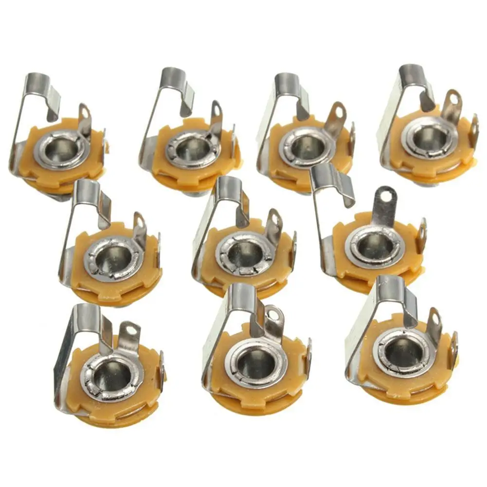 10pcs/set Electric Guitar Input Jack For All Electric Guitar & Bass Guitar 1/4