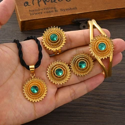 Ethiopian Eritrean Bride Gold Color Jewelry Sets African Ethnic Gifts Habesha Wedding