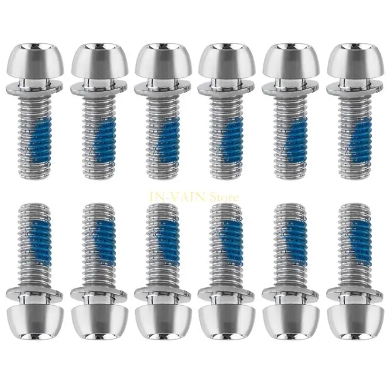 M5TC 12PCS دراجات القرص قرص الفرامل الفرجار البراغي استبدال البراغي البراغي الدائمة
