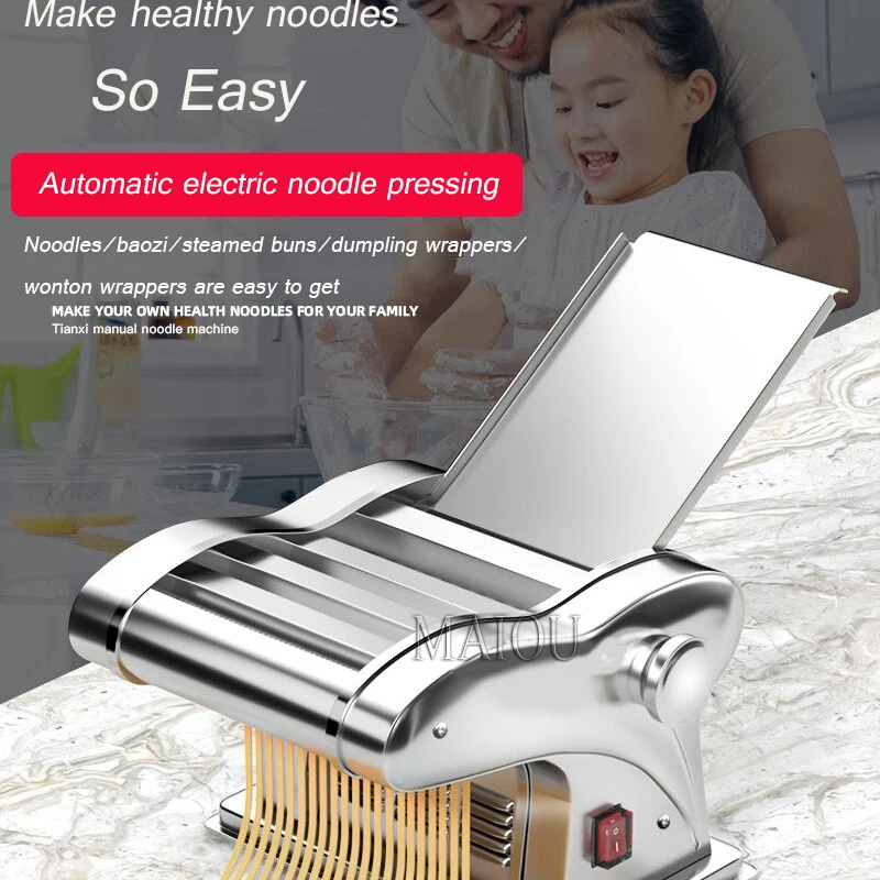 Macchina per fare pasta elettrica per uso domestico Macchina per fare pasta in acciaio inossidabile Macchina per fare noodle multifunzionale