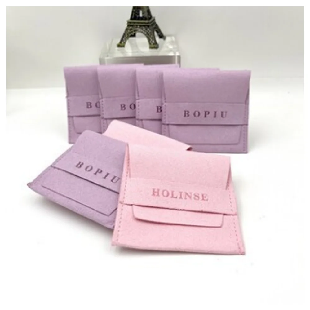 Personalized Logo 8x8cm Jewelry Bag and 9x9x2.5cm Pink Custom Drawer Paper Box Print Earring Packaging Gift Pouch Wedding Favors