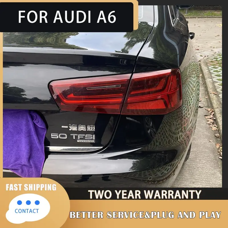 

Car LED Tail Lights For Audi A6 C7 2012-2016 A6L S6 RS6 FULL LED Auto Taillights Rear Lamp Dynamic Signal Backlight Accessories