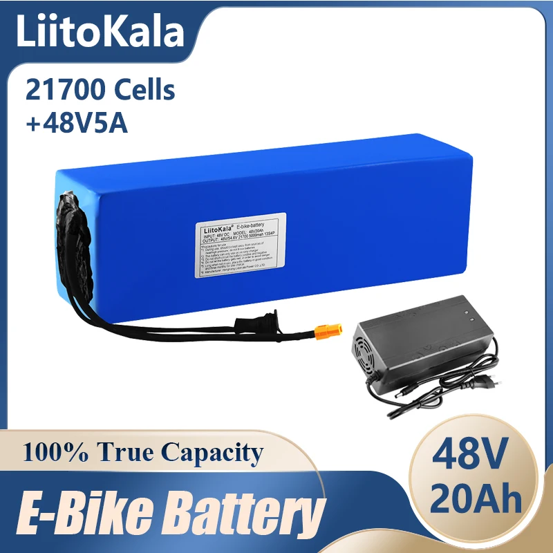 LiitoKala Original 48V 20AH Ebike Battery 48V 1500W for electric bike battery for bike Powerful electric bicycle battery XT60