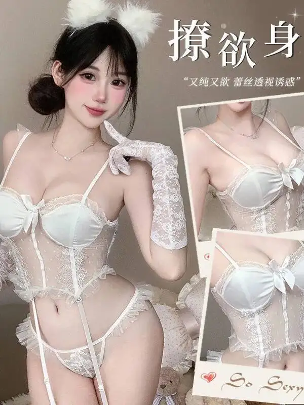 Sexy Pure Desire Strap Lace Bodysuits Fiery Backless Deep V Suspenders Sleeveless Hollow Out Solid Color Bodysuits Charming FY4X