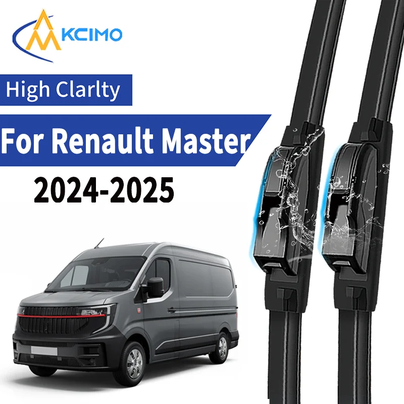 

2pcs Car Front Wiper Blades For Renault Master 2024-2025 Windscreen Windshield Wipers Silent Rubber Auto Accessories Replacemen