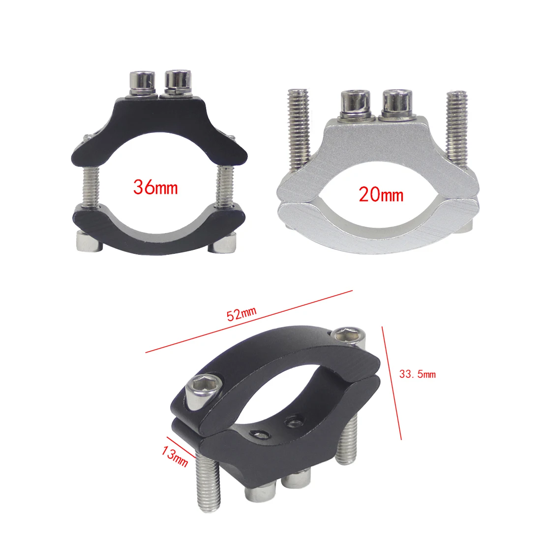 Lenker M6 Feste Schraube Fahrrad Radfahren Clip Clamp Taschenlampe Halterung LED Front Licht Halter Motorrad Fahrrad Zubehör – Detail 15