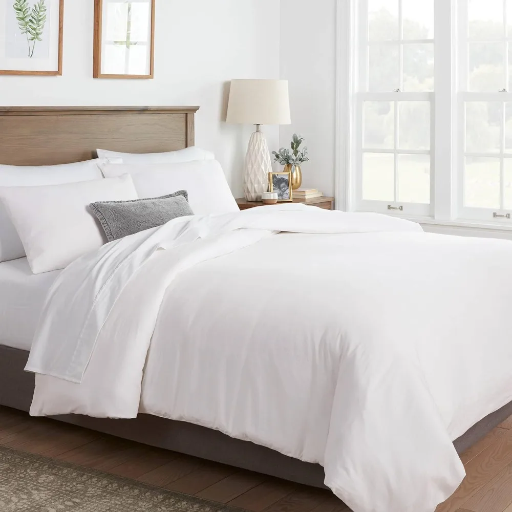 

Egyptian Cotton Cal King Duvet Cover, 800 Thread Count Sateen, 100% Pure Cotton Comforter Cover