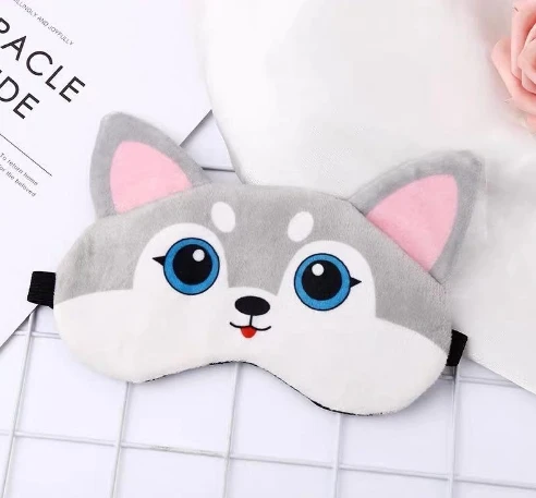 Adorable Cartoon Cat Plush Sleeping Eye Mask, Ultra Soft Skin-Friendly Blindfold Light Blocking Eye Cover, Comfort Breathable