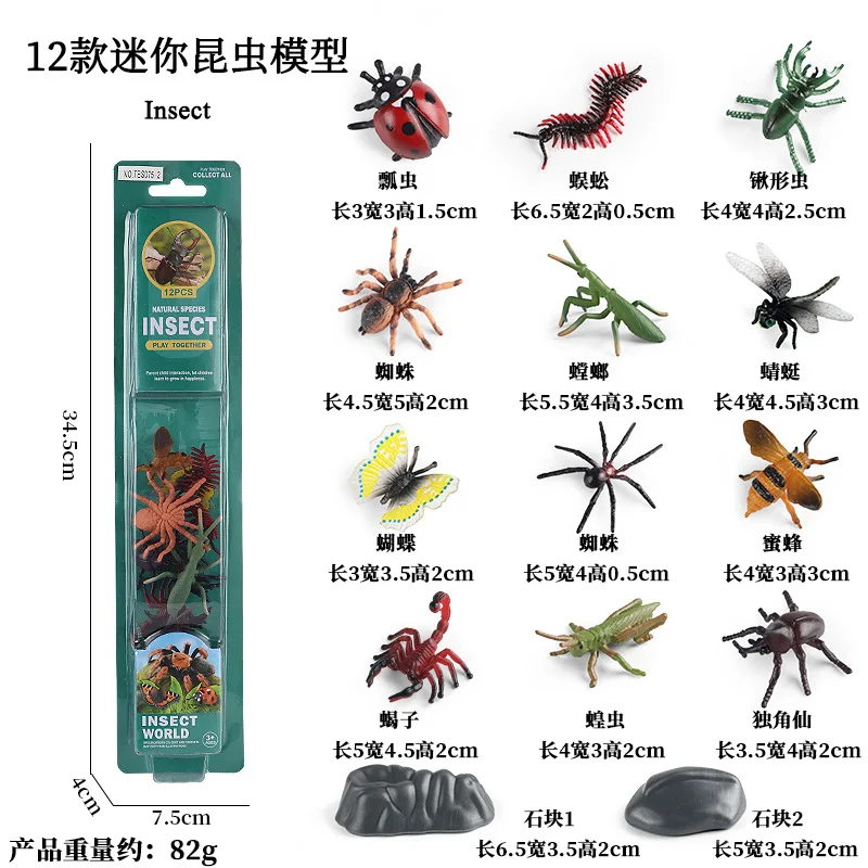 バー型段ボール教育ツール、ミニ動物、qianlima、防虫、海、科学、教育、サイエンスセット