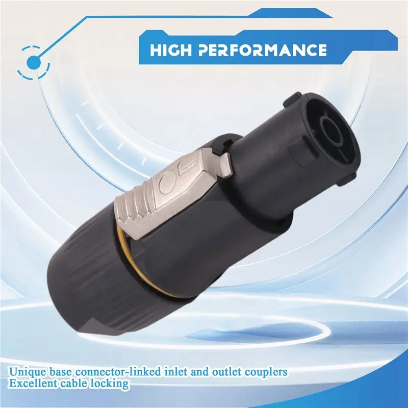 CHCH 100Pcs 3Pins True Locking Connector Female Plug Jack NAC3FX-W NAC3MX-W PA66 Material IP65 Grade Waterproof