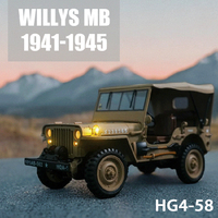 HG4-58 Willys 1/14 RC Electric Remote Control Model Car MINI Simulation Military Truck Aldult Kids Toys