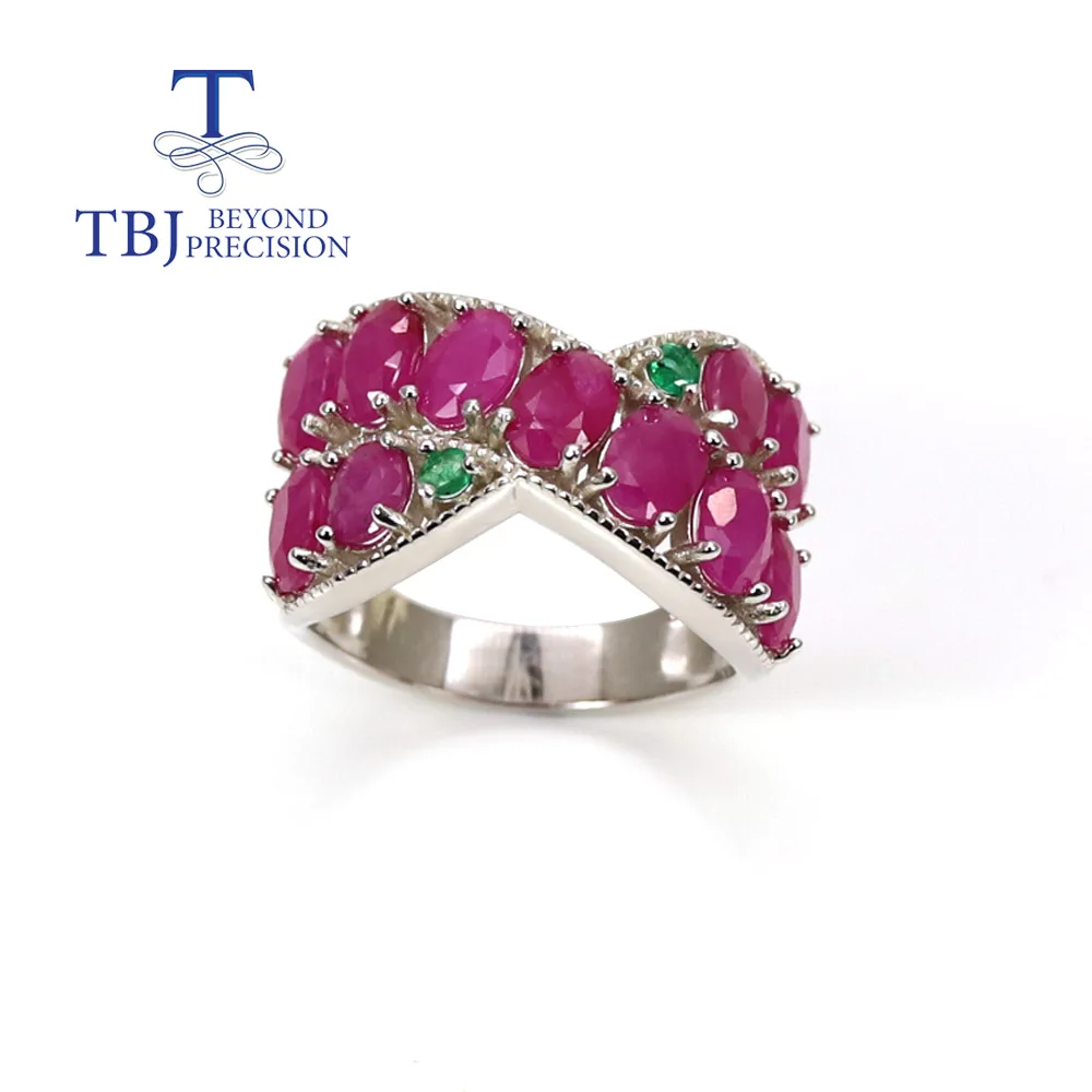 Natural gemstone Luxury africa Ruby Ring 925 Sterling Silver Women's fine Jewelry anniversary banquet wear