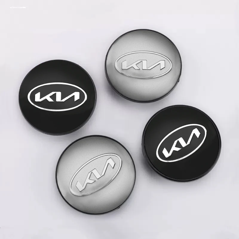 Capuchons centraux de moyeu de roue de voiture, couvercle de jante, insigne d\'emblème pour KIA Ceed Sportage Rio K2 K3 K5 2 3 4 Picanto Sorento,