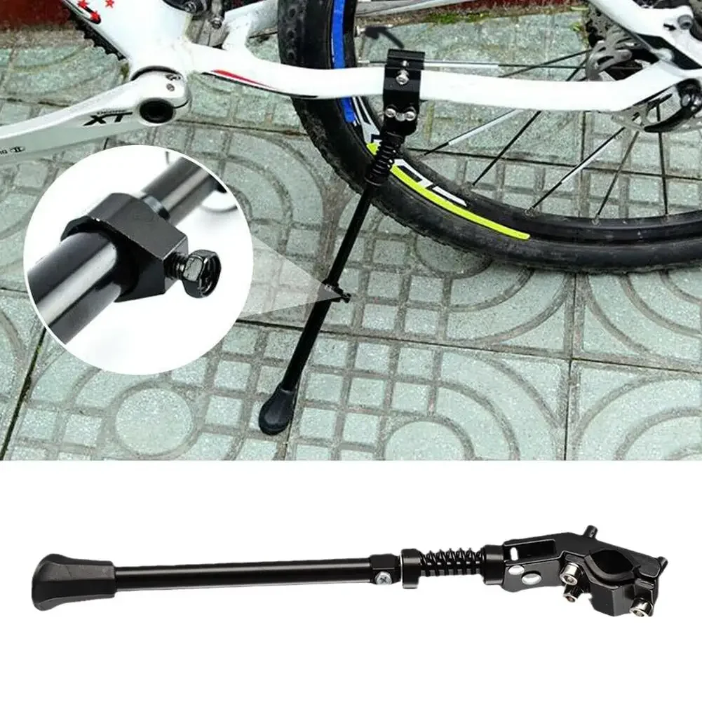 Aluminum Alloy Adjustable Bicycle Stands Kickstand Mountain Bike MTB Aluminum Rear Kick Stand Solid Reliable Bicycle Accessories