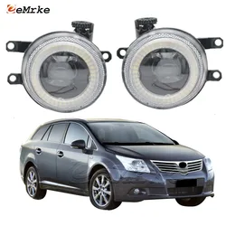 2x Led DRL Ring Angel Eyes Halo PTF Lens Fog Lights for Toyota Avensis/ Avensis Tourer T27 T270 2009 2010 2011 Car Daylight