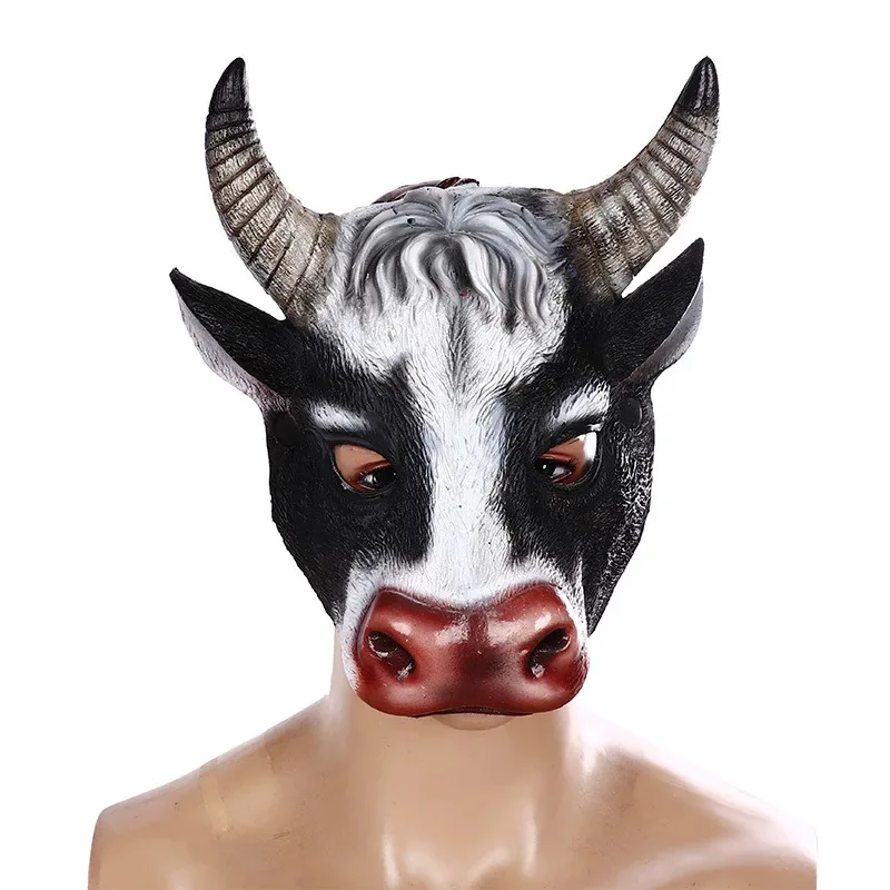Halloween 3D realistic Cow head foam Masquerade Carnival Party Props Cosplay Animal sheep Maskr,7;k'2.s;9,
