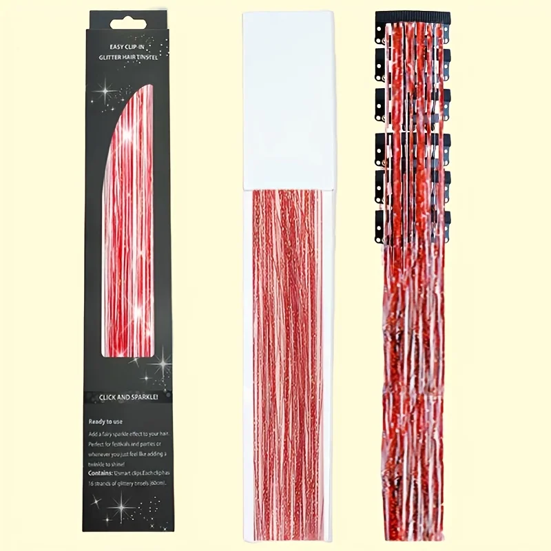 

Laser Gold Wire Hair Extensions Girls Hair Braiding Eets Box Set Pieces Rainbow Hair Metal Wire