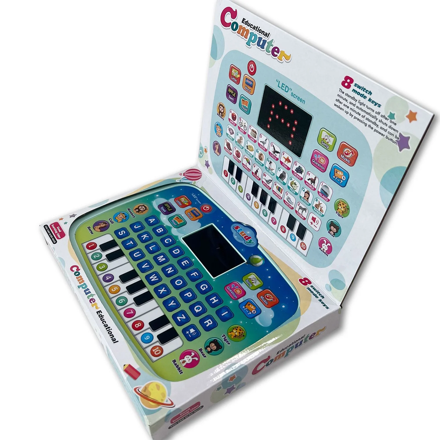 Tablette lumineuse à écran LED anglais, machine d'apprentissage, histoire multifonctionnelle, écran tactile, jouet de lecture