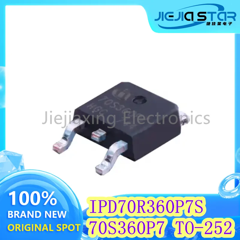 Eletrônica MOSFET, 70S360P7, IPD70R360P7S, canal N, 700V, 13A, 100% brandnew, original, no estoque