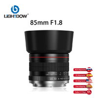 Lightdow 85mm F1.8 Manual Focus Portrait Lens for Canon Sony Nikon Fuji Olympus Camera RU USA ES Overseas Warehouse Delivery