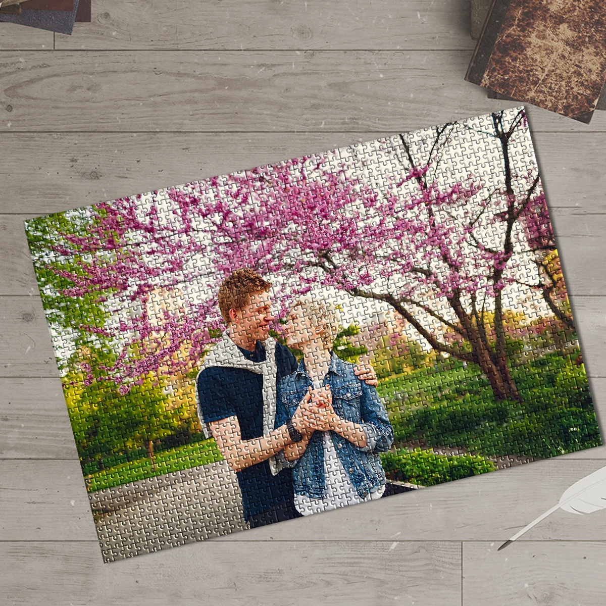 Creative Custom Picture Jigsaw puzzle Personalised Decompression Puzzles Custom DIY Personalised Photo Portrait Puzzles  For Ki