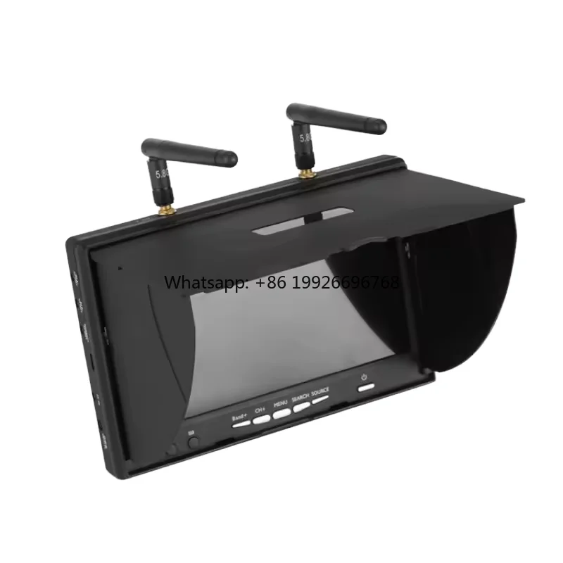 

LST 5802D 7 Inch TFT LCD Monitor with DVR 800*480 600cd/m2 5.8ghz Diversity Receiver for FPV Drones Made of EVA Material