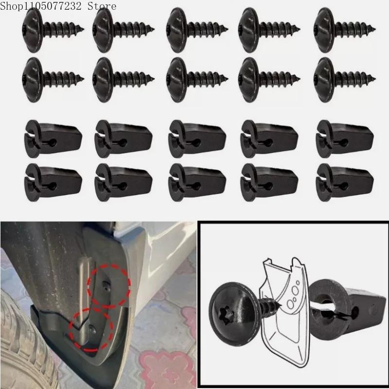 20 Torx Screw Bolt for VW Bumper Arch Mud Flaps Splash Guards Undertray Trim Fixing Fasteners Secure Fit Car Replacement Parts