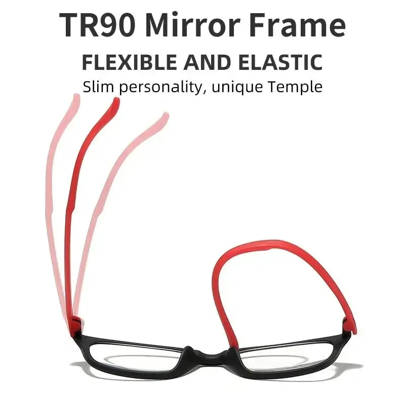Unisex Fertig Myopie Brille Schwarz Männer Business Ultraleichte TR90 Brillengestell Brille Frau Blaulichtbrille 0-0,5 bis -6,0 – Detail 3
