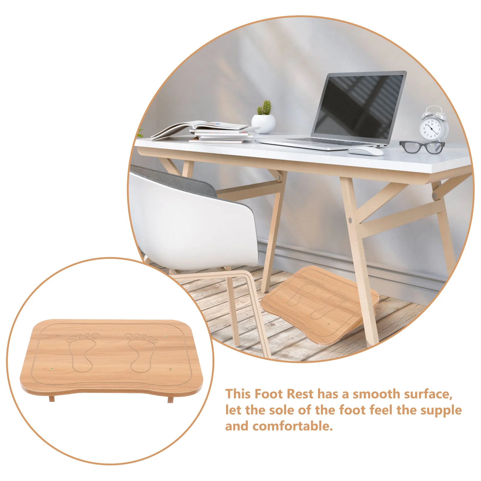 

Plastic Foot Stool Office Footrest Under Desk Raised Stable Non Slip Foot Rest Leg Relaxation Under Desk Footrest