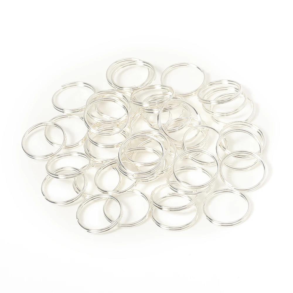 200pcs 6/8/10mm Open Jump Split Rings Double Loops Circle Keychain Ring Holder Connectors for Key DIY