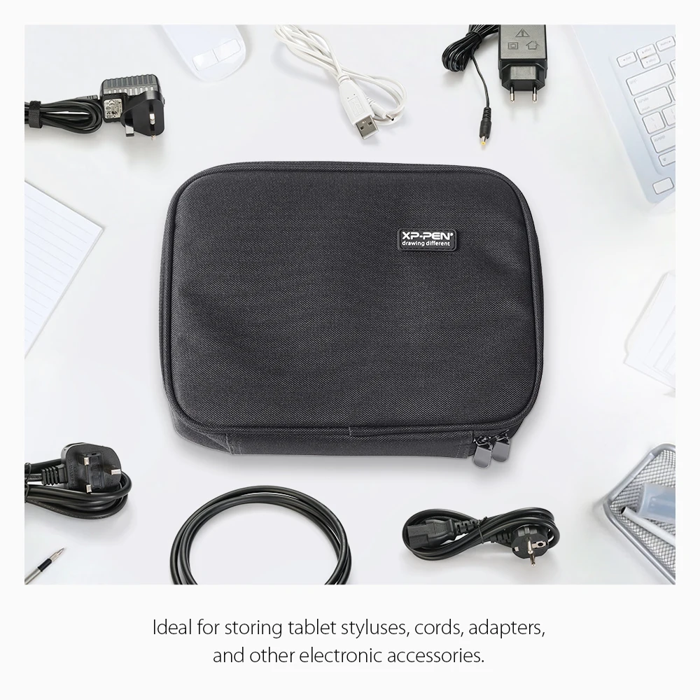 XPPen Cable Case Storage Bag Protect Stylus Cords Accessories Portable Travel Bag For Other Electronic Accessories