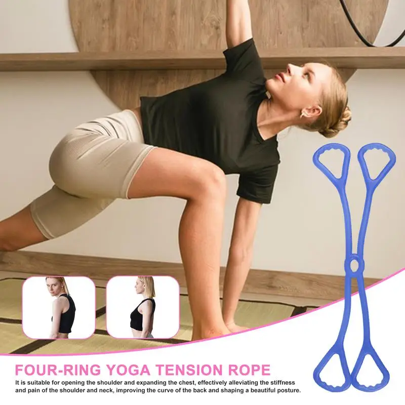 Stretch Fitness Rope Pull Up Yoga Tension Ropes Multi-Functional Sports Accessories For Gym Workout Home Yoga Pilates Stretching