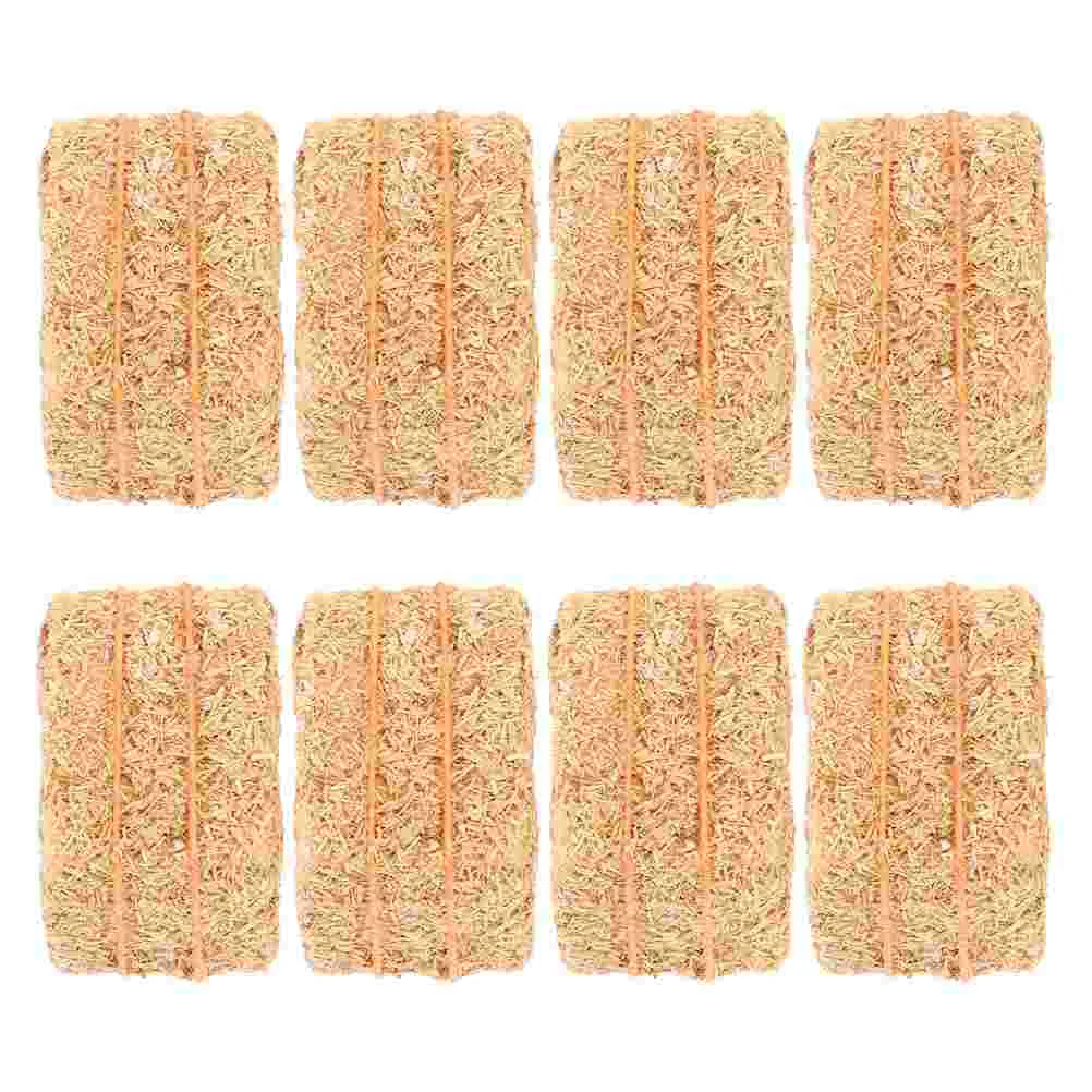 

8 шт., миниатюрные соломенные тюки для украшения кукольного домика